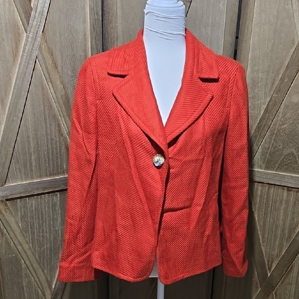 Talbots Rust Color Wool Blend Blazer/Jacket Womens Size 10p